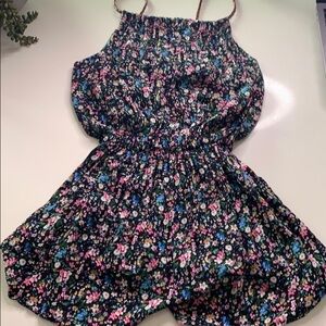Romantic island Floral braided strap romper small women’s